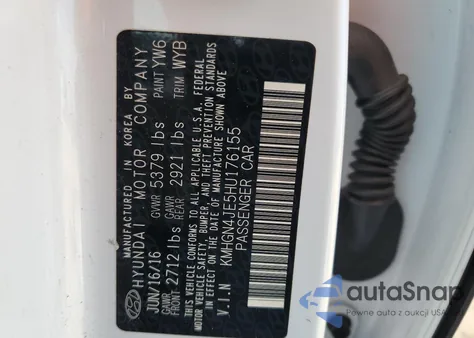 2017 Genesis G80 Base из США, поврежденный, VIN KMHGN4JE5HU176155